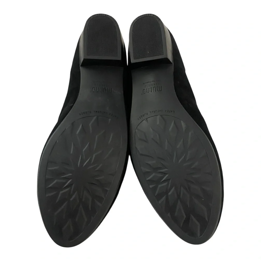 Munro American Mallory Black Suede Loafer Sz 11 ❤️ Water Resistant